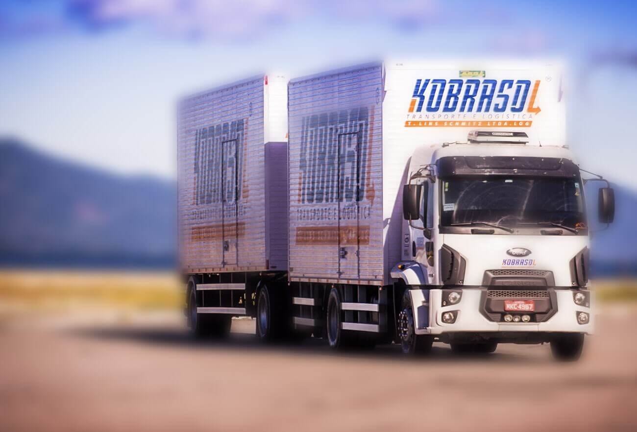 transportes kobrasol. kobrasol, cliente produza, transportadora, frete, caminhoes, agencia produza